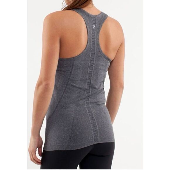 97 LULULEMON SWIFTLY TECH GRAY SEAMLESS TANK TOP - Picture 2 of 2